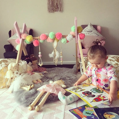 Kids Fitness Equipment, Baby Gym Rack, Wooden Craft