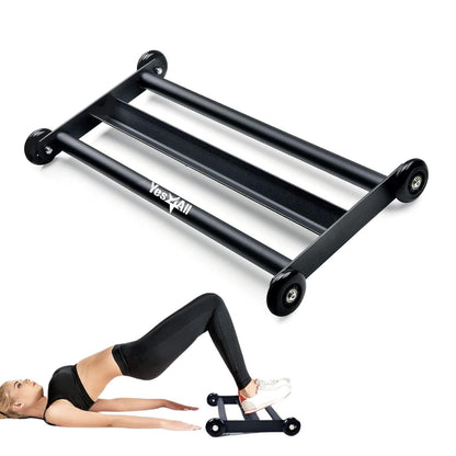 Yes4All Glute Ham Glider Exercise Wheels For Home Gym Fitness Glute Hamstring Booty Building Leg Exercise & Ab Roller For Abs Workout Equipment