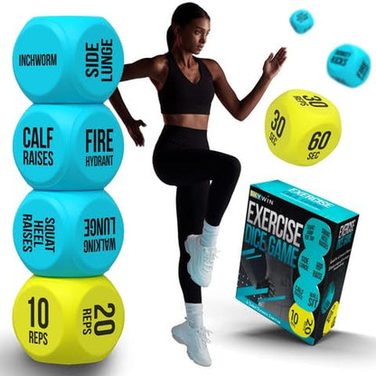 Skywin Fitness Fun Dice - 6-Sided Workout Game for Groups and Solo