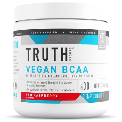 Vegan BCAA Energy Boost Powder - Red Raspberry 30 Servings
