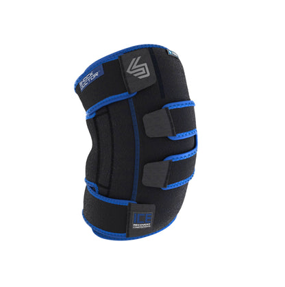 Shock Doctor Ice Recovery Knee Compression Wrap L-XL Black