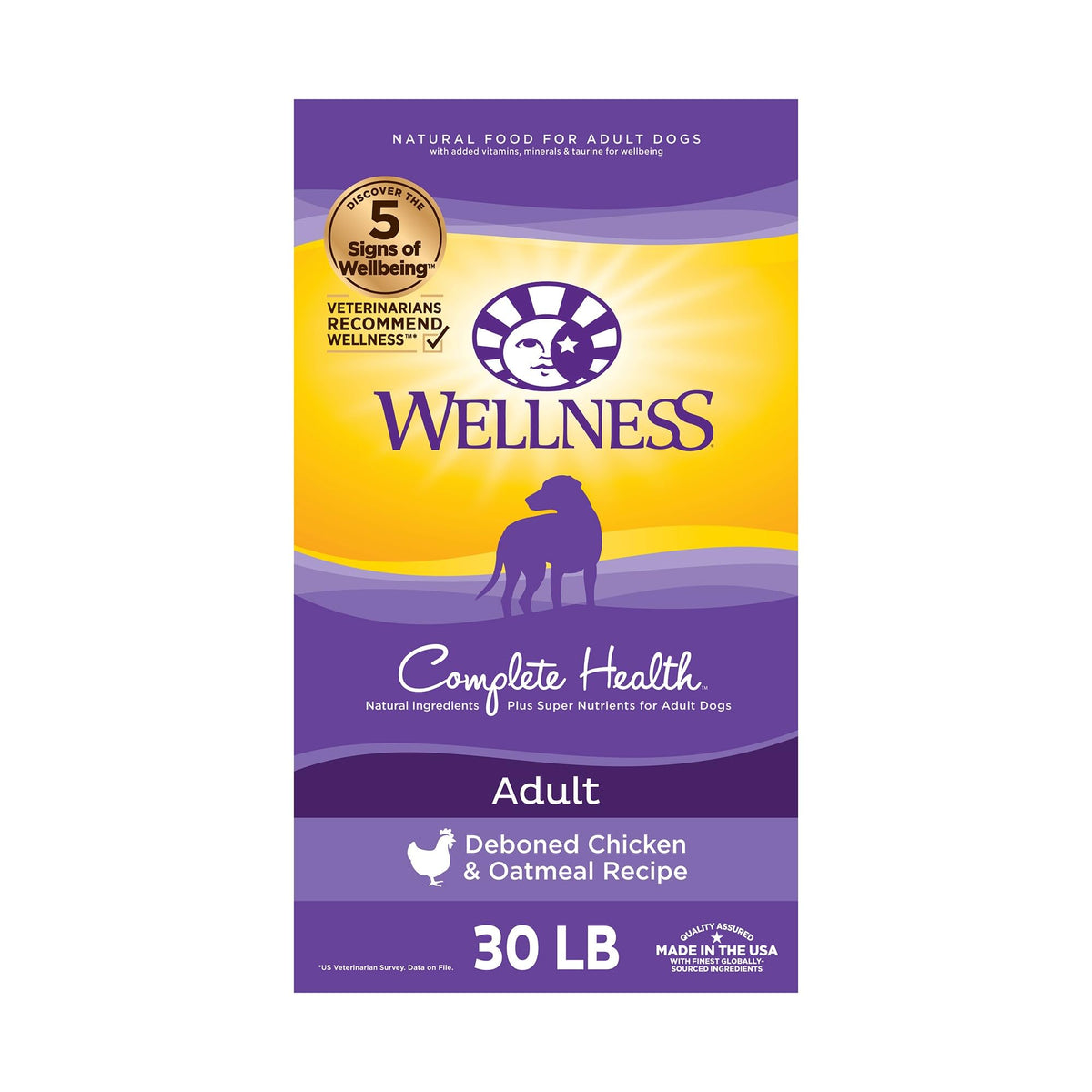 Wellness Complete Chicken & Oatmeal Dog Food 30 lbs