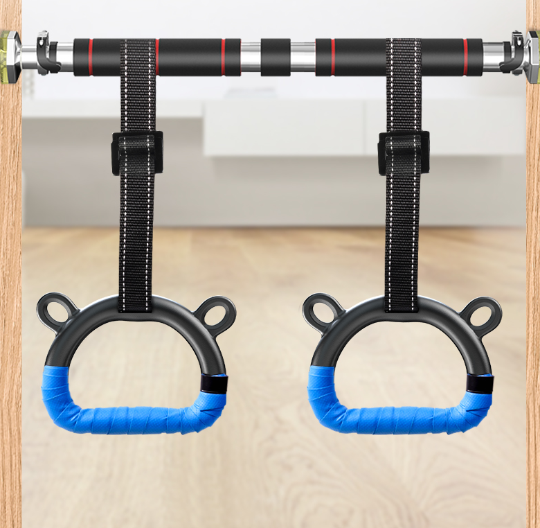 Indoor Pull-Up Bar and Ring Fitness Equipment for Kids