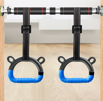 Indoor Pull-Up Bar and Ring Fitness Equipment for Kids