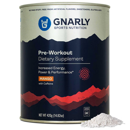 Gnarly Natural Vegan Pre-Workout - Mango Caffeine 14.82oz