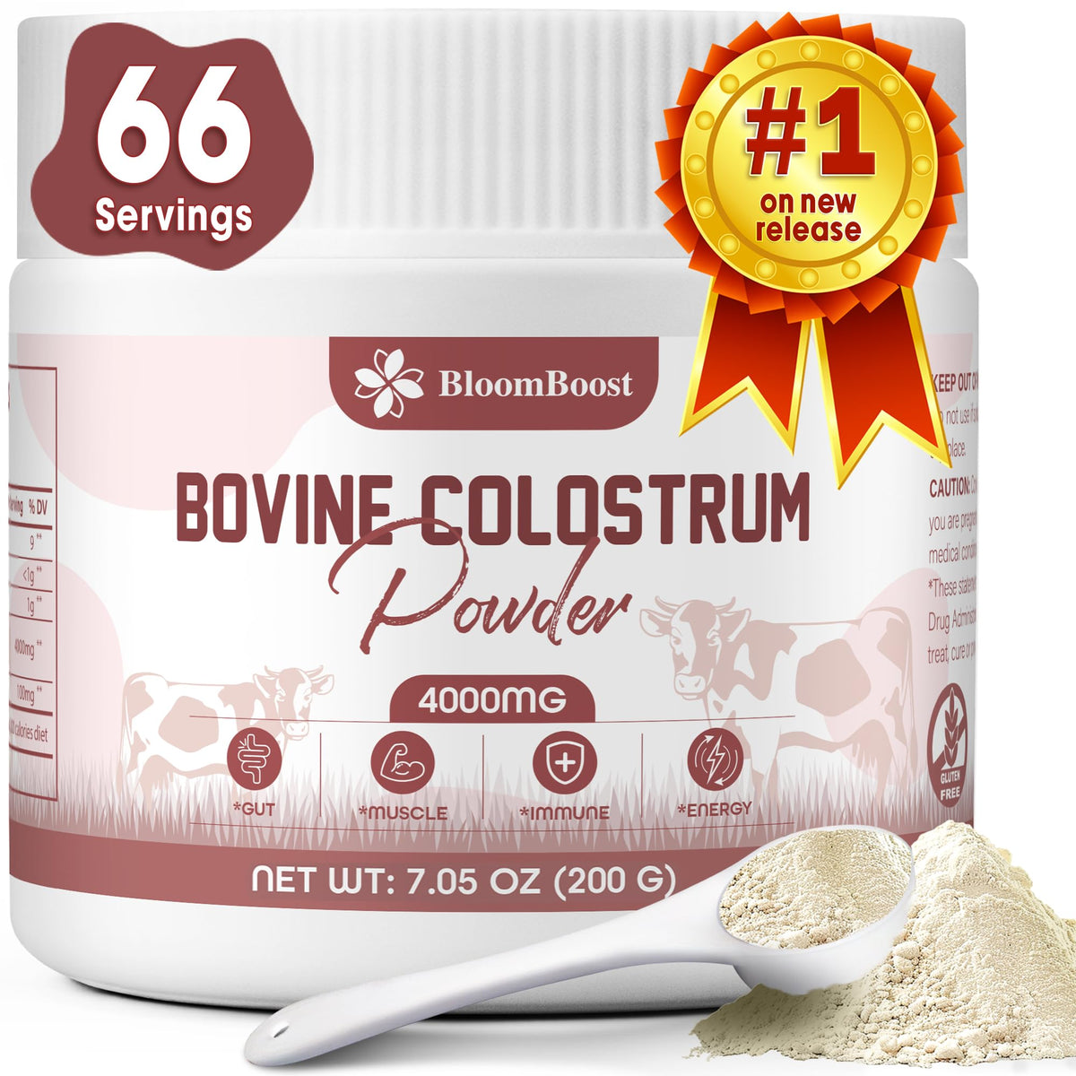 PureBoost Colostrum Powder 4000mg Grass-Fed 45% IgG