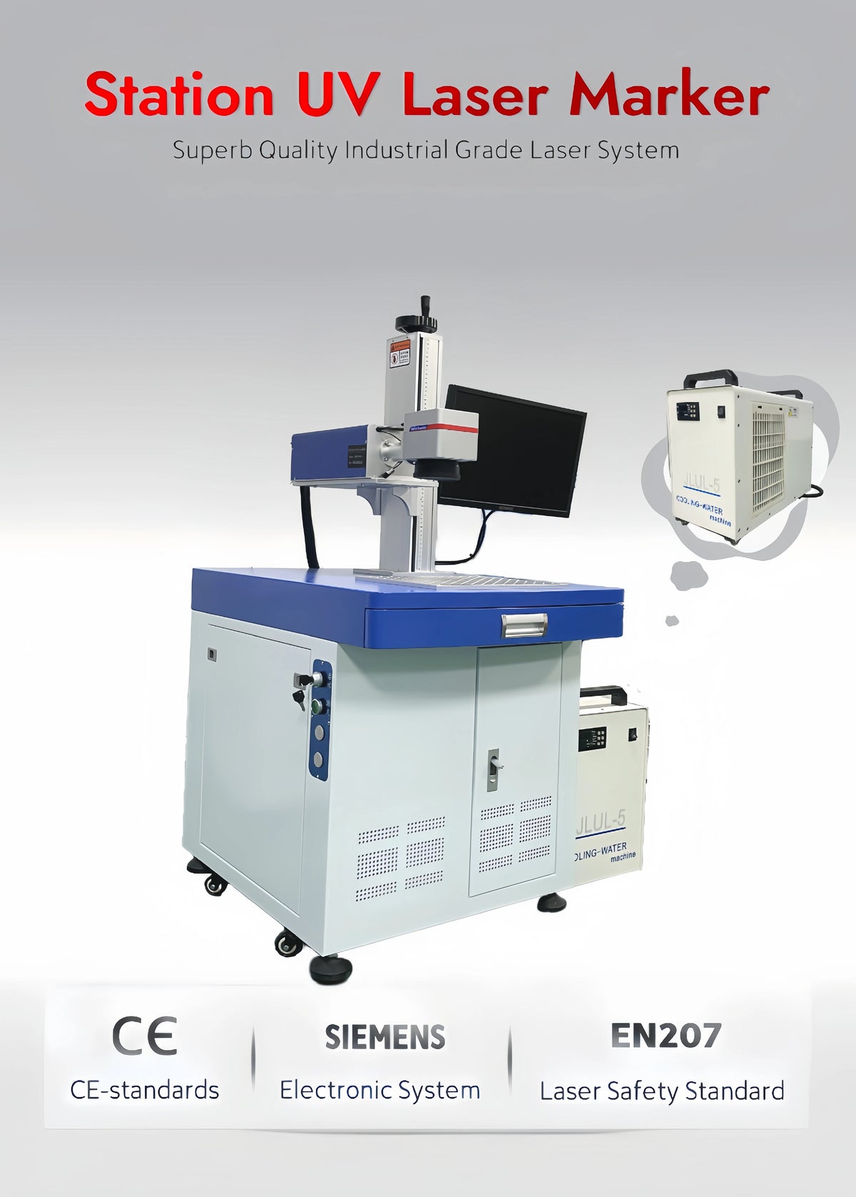20W UV Laser Marking Machine - High-Precision Ultraviolet Engraving Machine for Metal and Non-Metal Materials