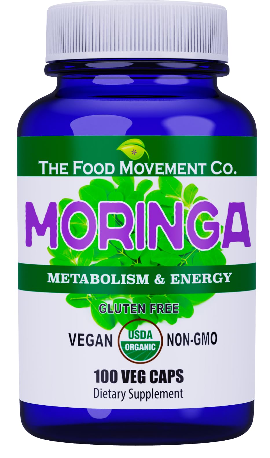 Organic Moringa Wellness Boost - 100 Vegan Capsules