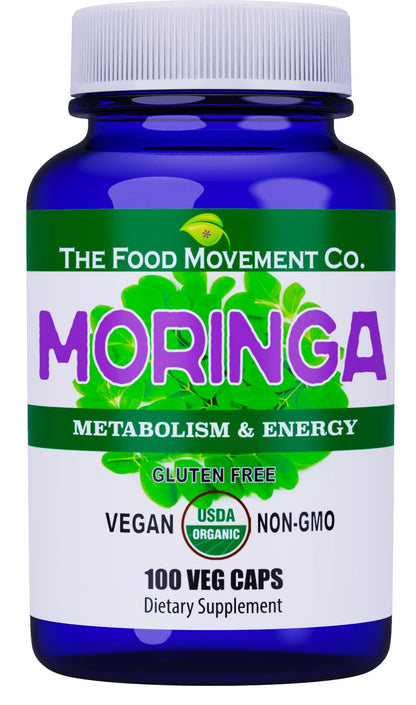 Organic Moringa Wellness Boost - 100 Vegan Capsules