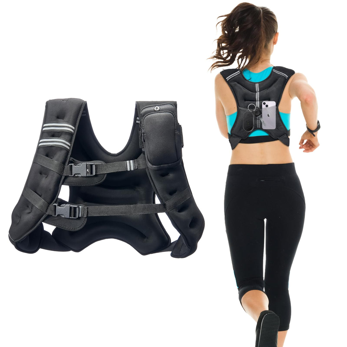 VEVOR 30 lbs Reflective Weight Vest