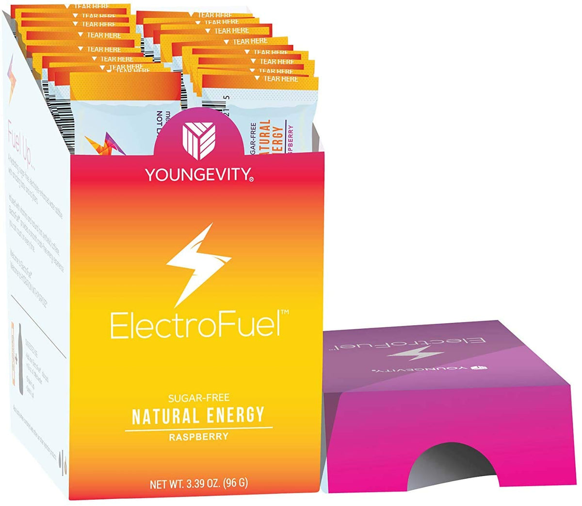 Nu Kai Raspberry Energy Hydration Mix - Electrolyte Drink Packets - 60 Servings