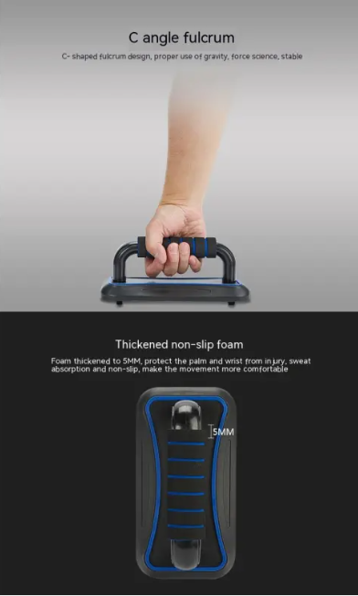 Four-Wheel Abdominal Roller with Push Up Bar - Fitness Exercise Equipment