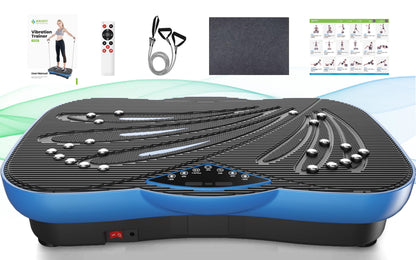 JUFIT Vibration Plate Exercise Machine Fitness Equipment with Anti-Slip Mat Whole Body Fitness Vibration Platform for Toning and Weight Loss Max User Weight 330lbs