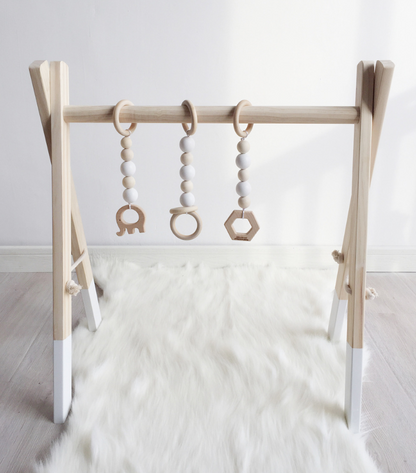 Kids Fitness Equipment, Baby Gym Rack, Wooden Craft