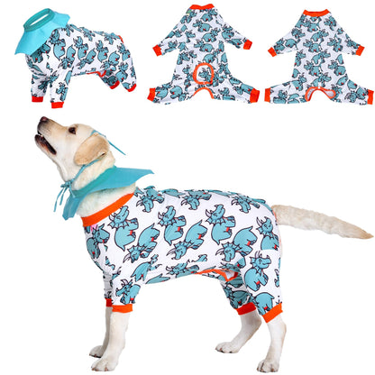 LovinPet Dog Recovery Suit - Medium Large - Dogs Bodysuit Wound Protective SurgicalE-Collar Alternative Recovery Snugly Suit for Abdominal Wounds After Surgery Anti-LickingRhinoGreenXL