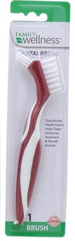 Dual Head Denture Cleaning Brush with Comfort Grip