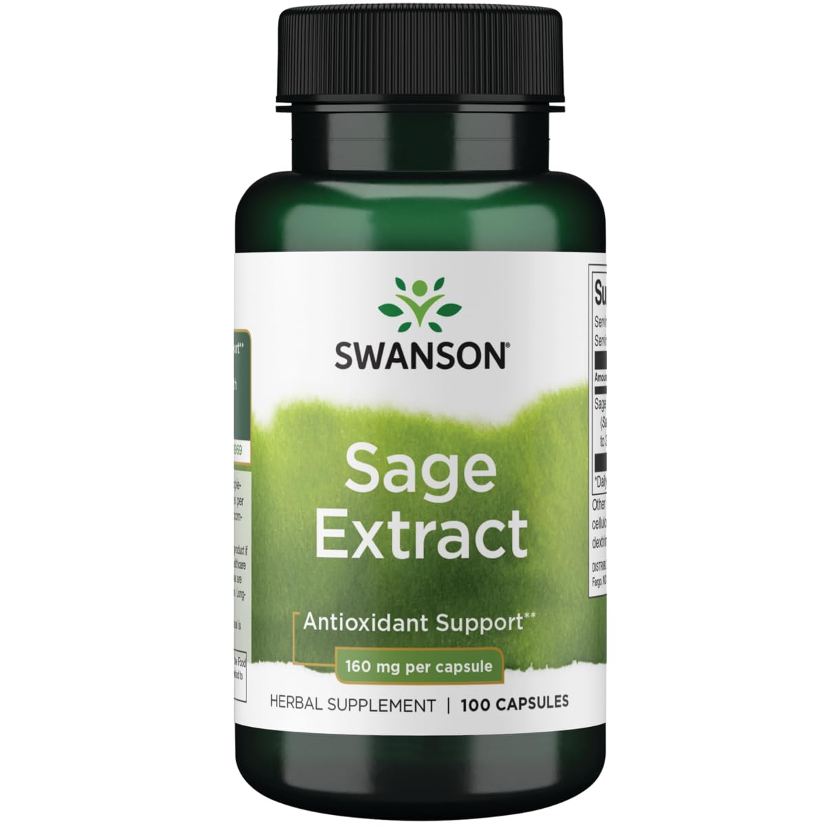Swanson Pure Sage Wellness Capsules - 160mg Herbal Health Enhancer