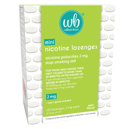 QuitSmart Mini Mint Lozenges - 2mg Nicotine (135 Count) - Stop Smoking Support