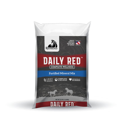 Daily Red Complete Wellness Fortified Mineral Mix Supplement for Horses 25lb Refill Bag